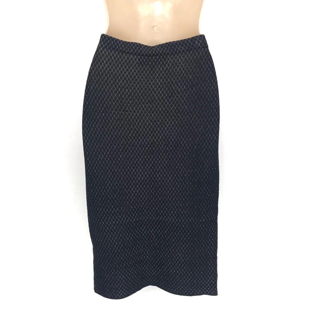 NWT Rachel Roy Womens Black Ivory Knit Pull On Pencil Skirt Size S - Picture 2 of 10